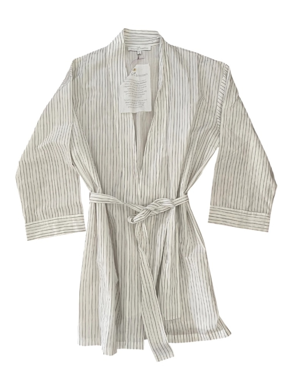 Pour Les Femmes Striped Cotton Short Robe